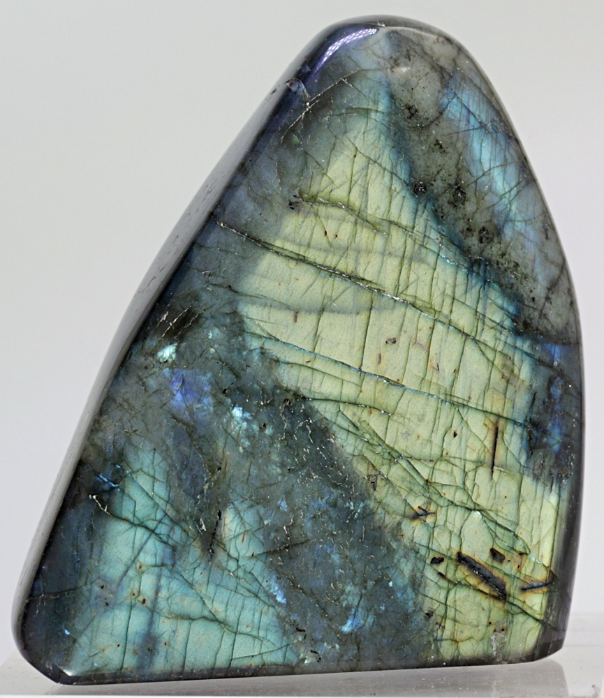 Labradoritt/spektrolitt, helslipt (labradorite, spectrolite)